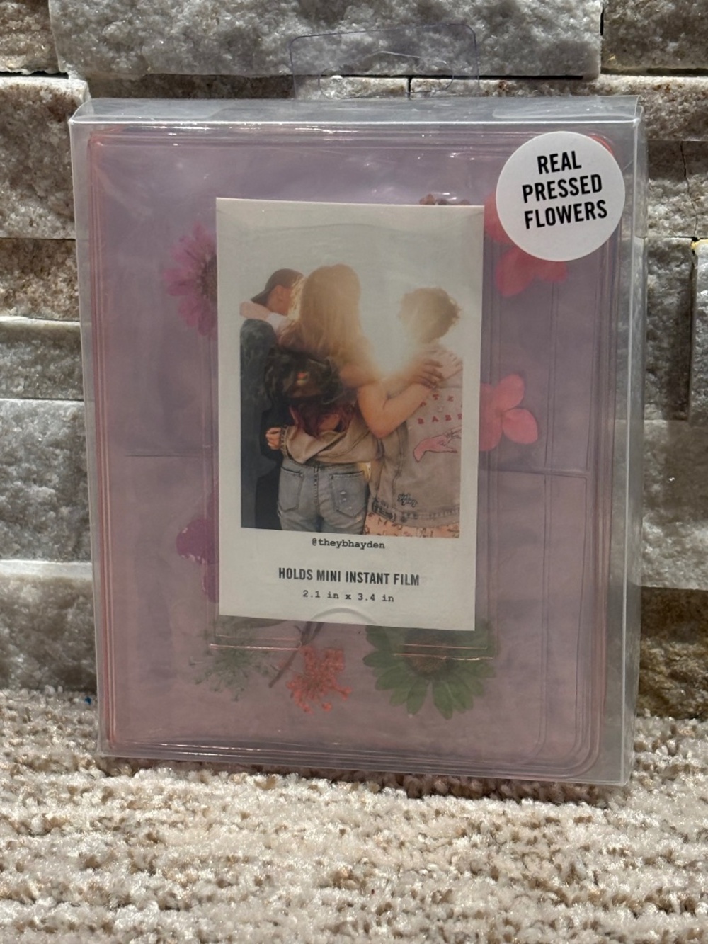 Urban Outfitters Instax Mini Photo Album With Real Pressed Flowers